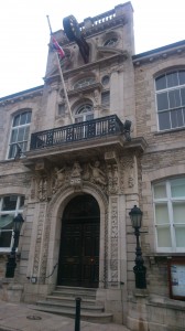 Swanage Town Hall with Mercers' Hall frontage