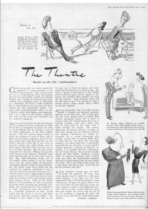 Tatler 3rd April 1946. Review of Murder on the Nile at the Ambassadors.