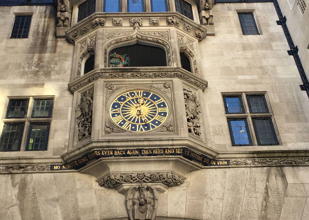 The Liberty Clock clock face