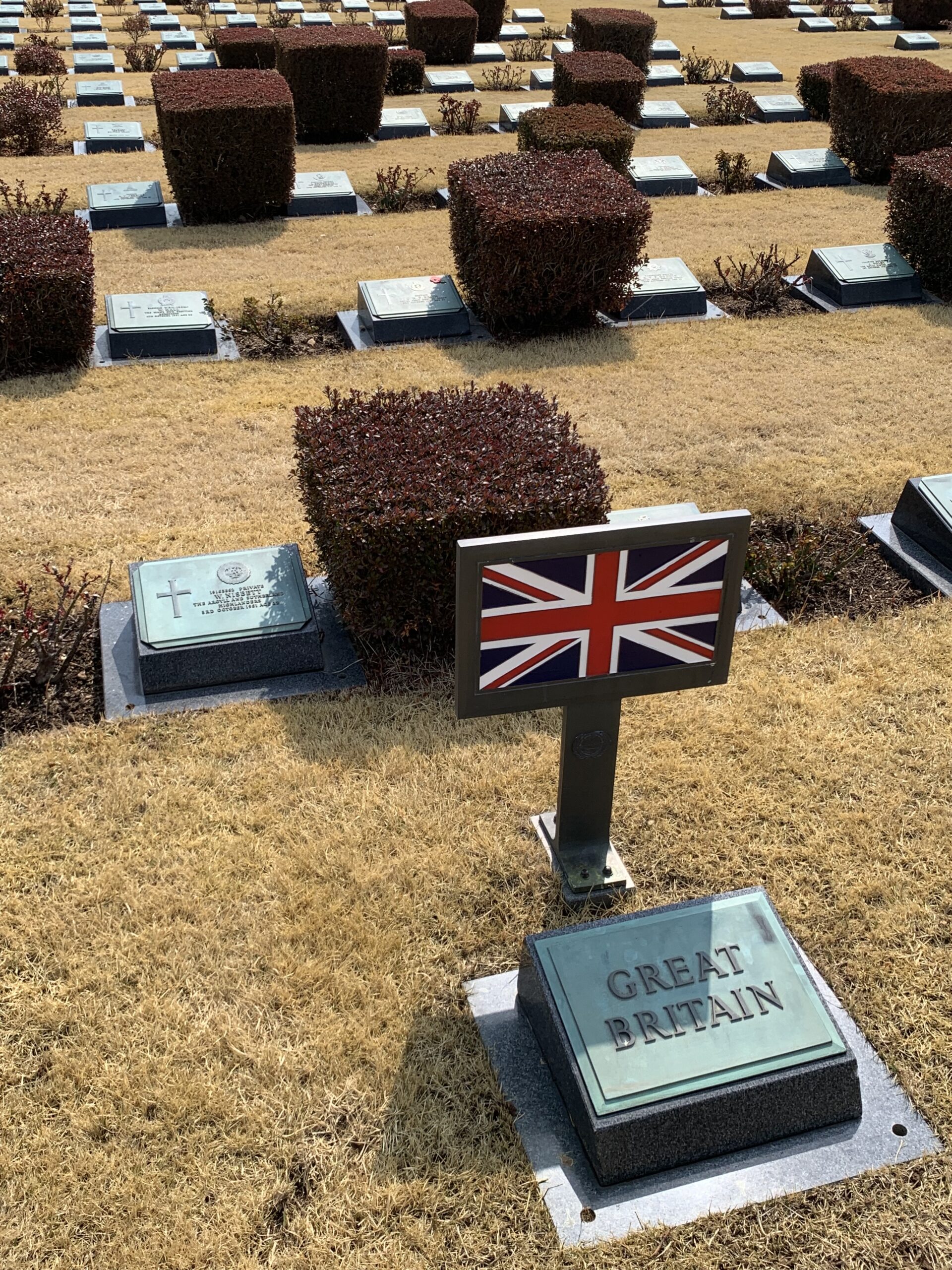 British section of the UN Cemetery in Busan